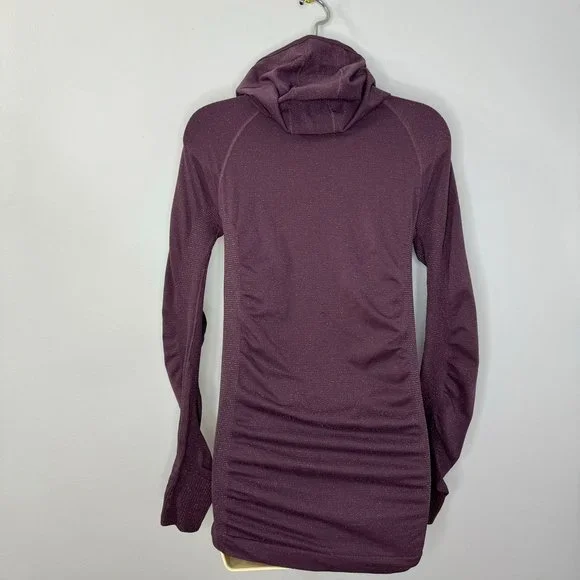 Athleta Purple Shimmer Sparkle Lightweight Long Sleeve Full Zip Hoodie - Picture 3 of 7